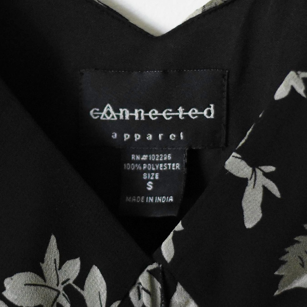 Connected Black & Olive Floral Dress with Beading - Picture 8 of 8